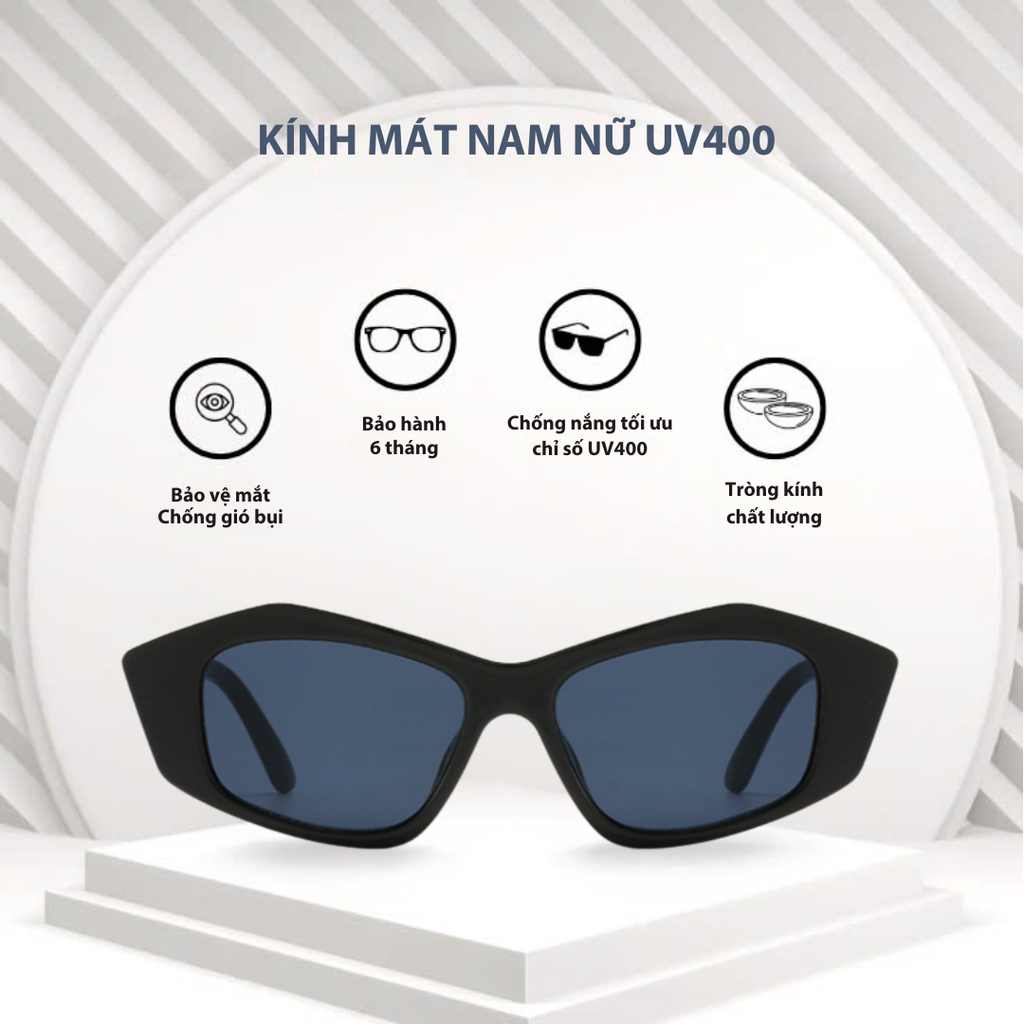Mắt kính mát nam nữ mắt mèo gọng kính nhựa UV400 Jaliver Young SP - 2102