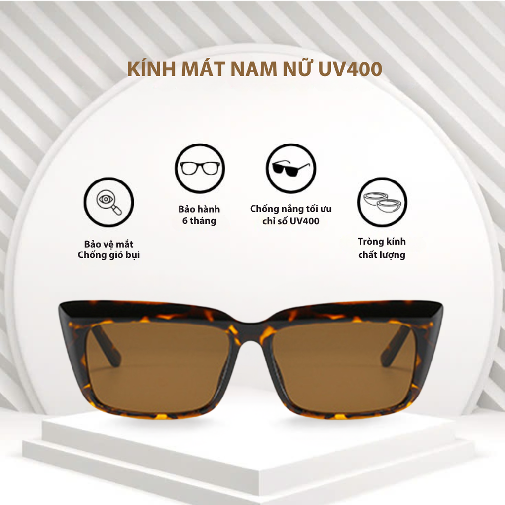 Mắt kính mát nam nữ mắt mèo gọng kính nhựa UV400 Jaliver Young SP - 2122