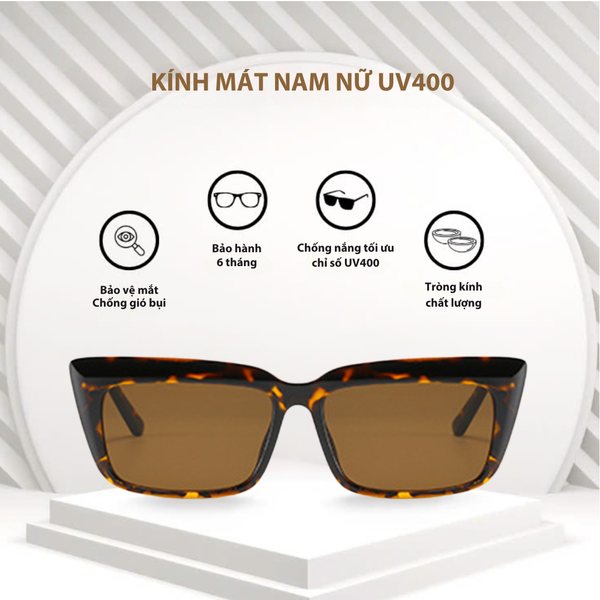  Kính thời trang nam gọng kính nhựa, kính mát nữ mắt mèo UV400 Jaliver Young SP - 2122 