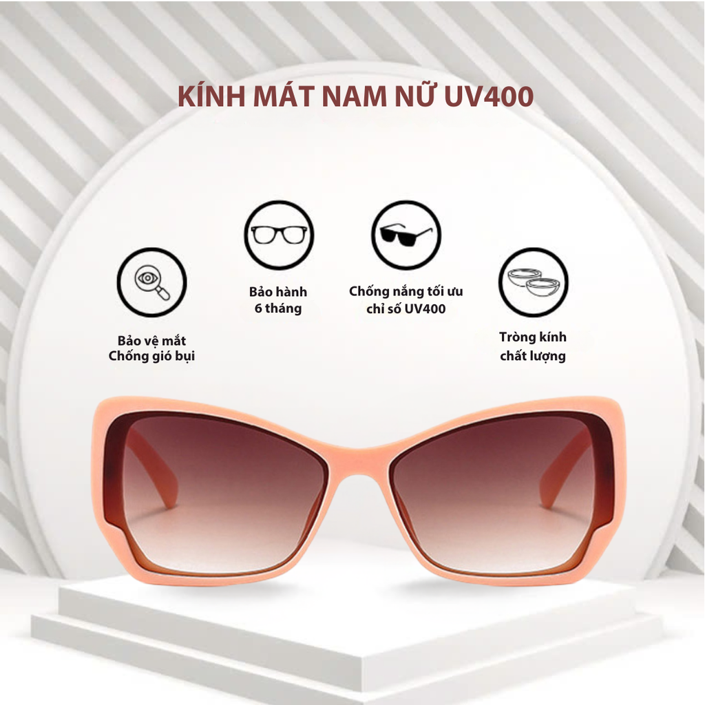 Mắt kính mát nam nữ mắt mèo gọng kính nhựa UV400 Jaliver Young SP - 2173