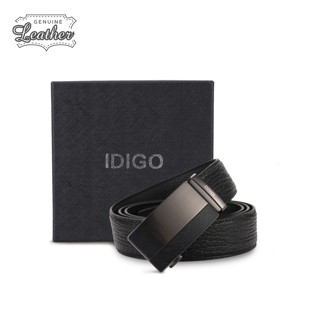 Thắt Lưng Nam Da Thật IDIGO MD1 - 6004 Màu Đen
