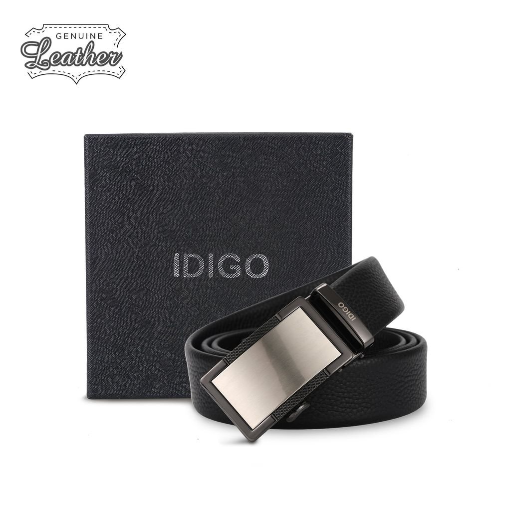 Thắt Lưng Nam Da Thật IDIGO MD1 - 6008 Màu Đen