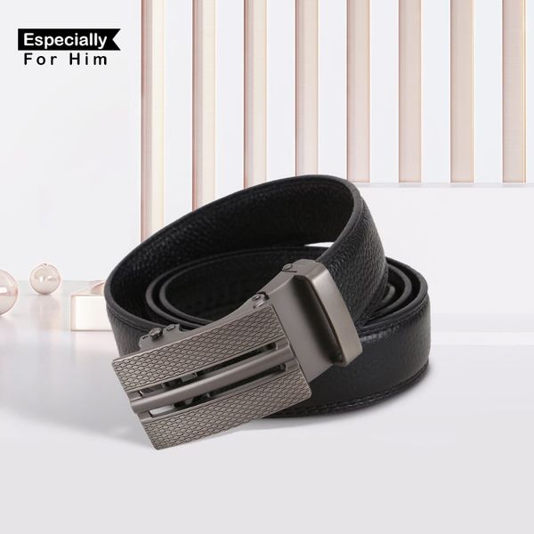 Thắt Lưng/Dây Nịt Nam Da Thật IDIGO MD1-4014-00 Màu Đen