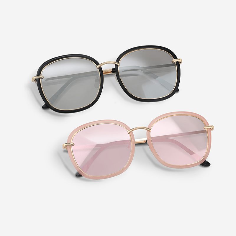 Mắt kính mát nam nữ tròn tráng gương gọng kính kim loại kép UV400 Jaliver Young SM – 6093