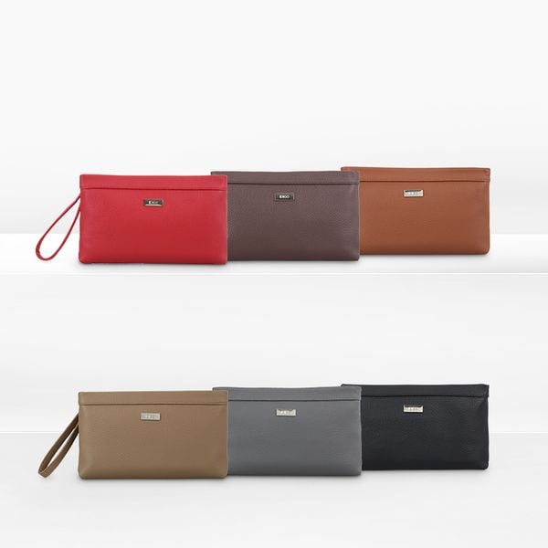 Túi Clutch cầm tay nam nữ phom chữ nhật IDIGO UB2-3363-00 hình set màu