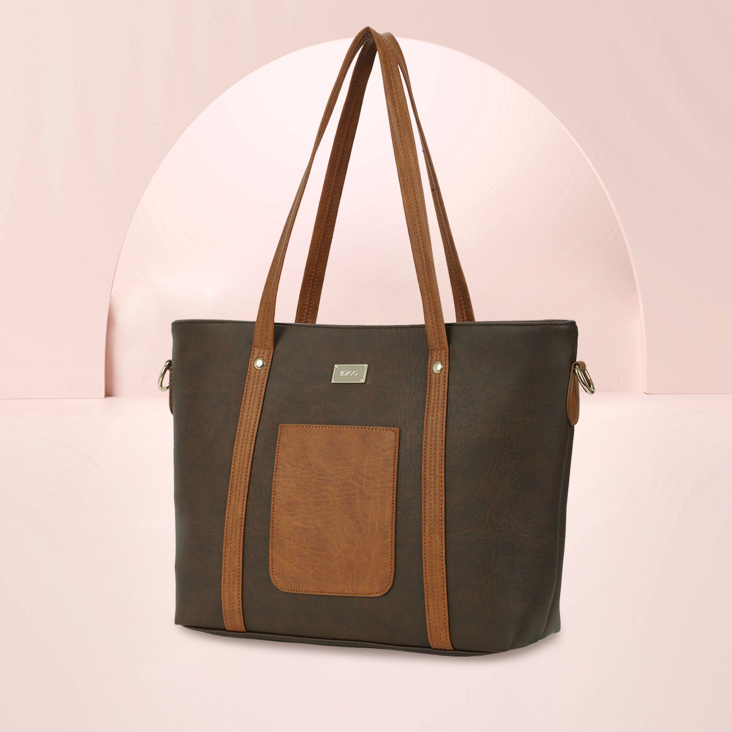  Túi đeo vai giáo viên đi dạy học, túi xách tay công sở nữ phom lớn chứa tài liệu A4 IDIGO FB2 - 5043 