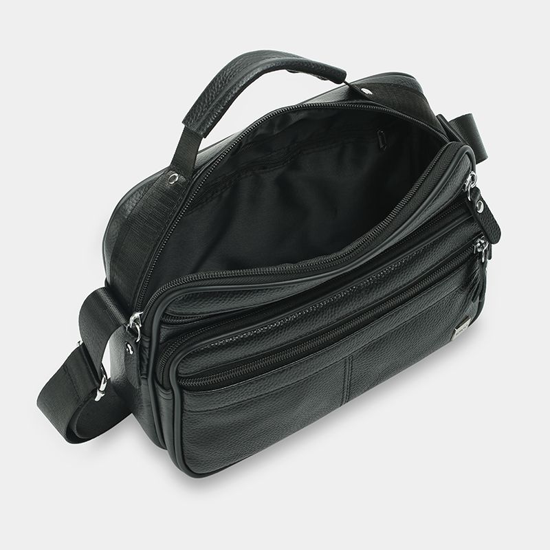 Túi xách nam công sở da bò, túi đeo chéo du lịch đựng iPad 7.9 inch phom ngang IDIGO MB1 - 6020