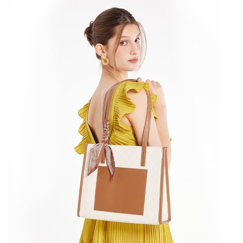 Túi đeo vai công sở hoạ tiết caro, túi xách nữ đi chơi thời trang IDIGO FB2 - 4312