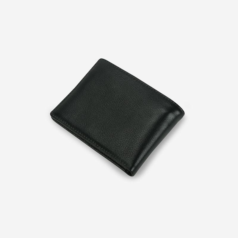 Ví nam da thật cầm tay chữ nhật hoạ tiết đường kẻ IDIGO MW1 - 5025