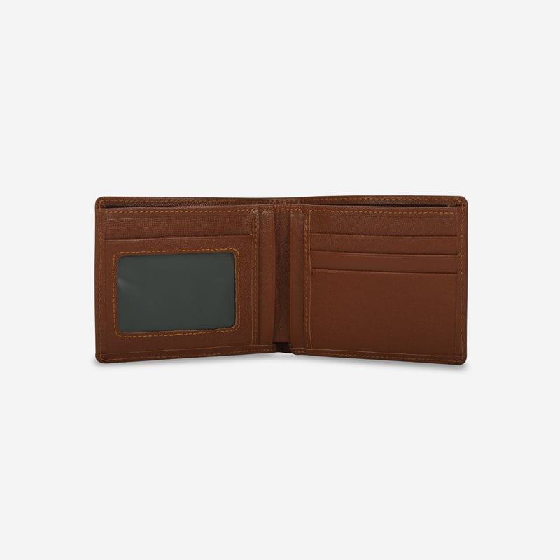 Ví nam da thật cầm tay chữ nhật hoạ tiết vân nhám IDIGO MW1 - 5024