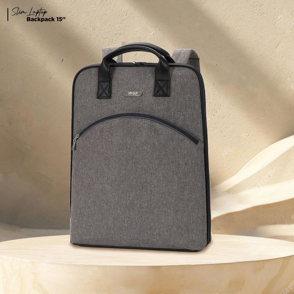 Balo công sở nam nữ đựng được laptop 15 inch, balo đi làm siêu mỏng IDIGO UBP2 - 4326