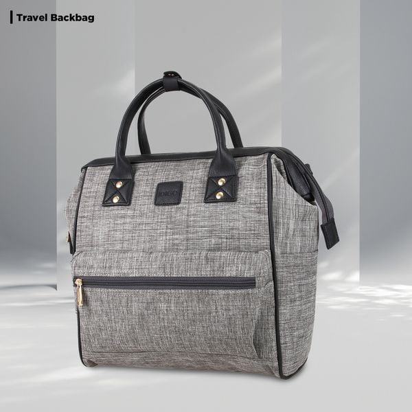 Balo du lịch unisex đa năng dáng chữ nhật IDIGO UBP2-418-00 màu xám nhạt