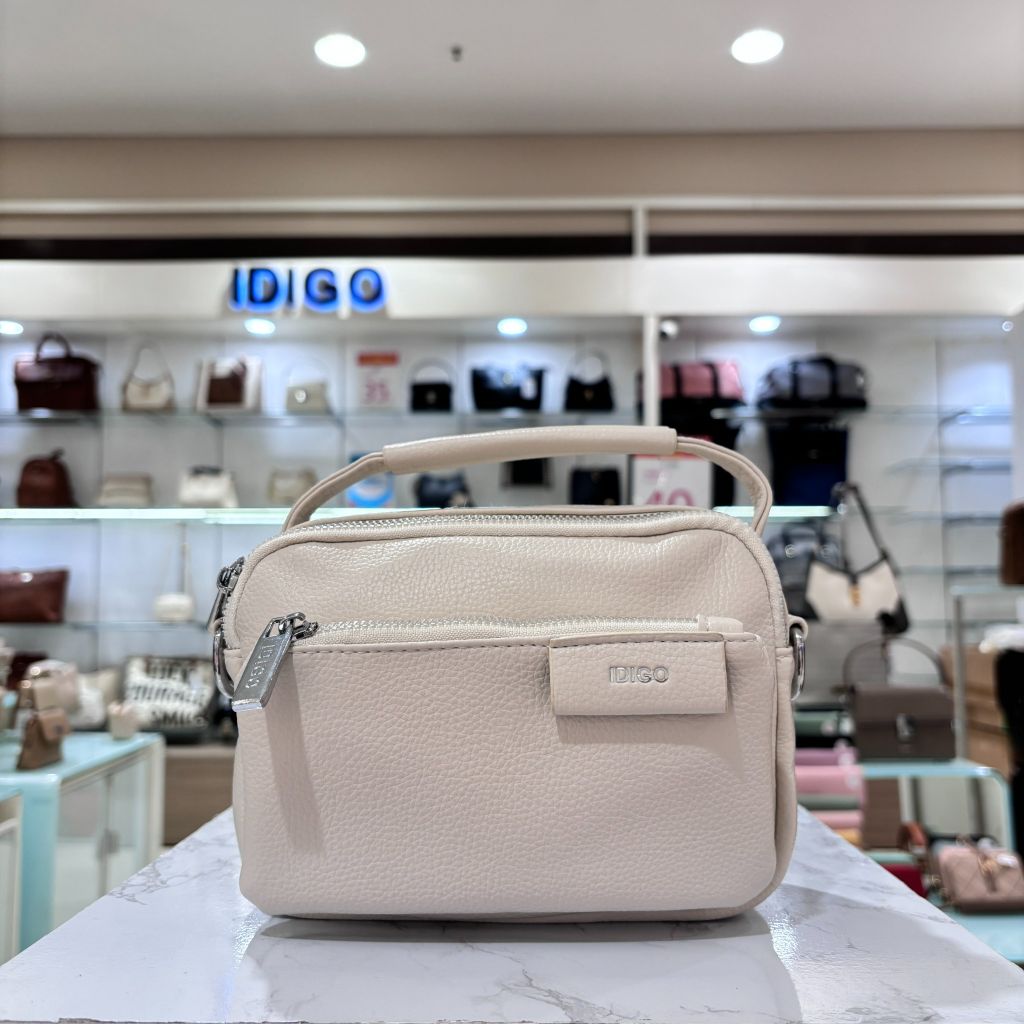 Túi xách nữ đeo vai phom mềm, túi đeo chéo nữ nhiều ngăn dây đeo vải họa tiết IDIGO FB2 - 4323