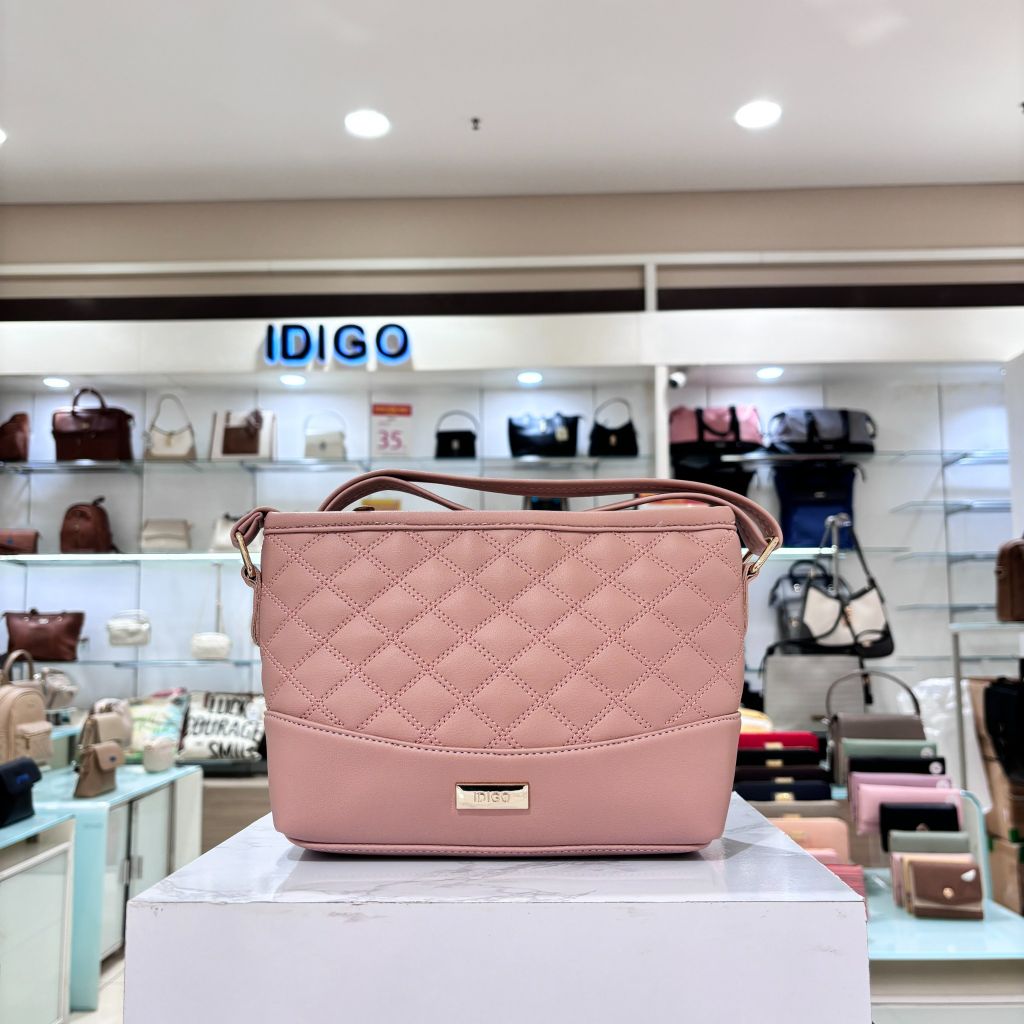 Túi đeo chéo đi chơi hoạ tiết chần trám, túi đeo vai công sở nữ IDIGO FB2 - 3396
