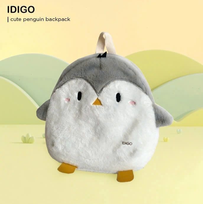 Balo chim cánh cụt dễ thương, túi đeo chéo đi chơi xinh xắn IDIGO FBP6 - 3397