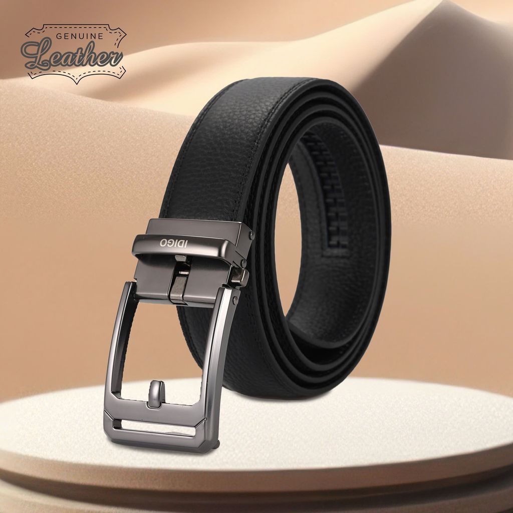 Thắt Lưng Nam Da Thật IDIGO MD1 - 6006 Màu Đen