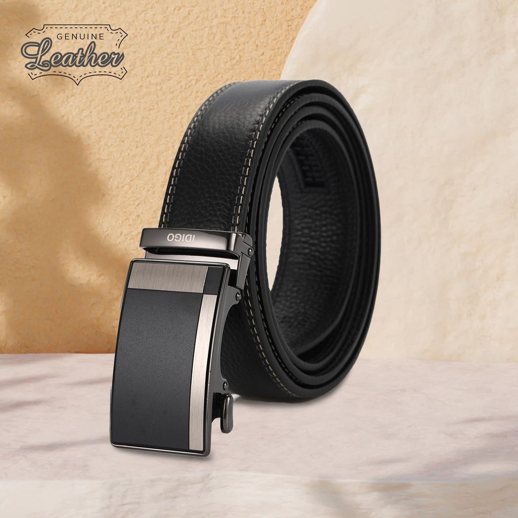 Thắt Lưng Nam Da Thật IDIGO MD1 - 6005 Màu Đen
