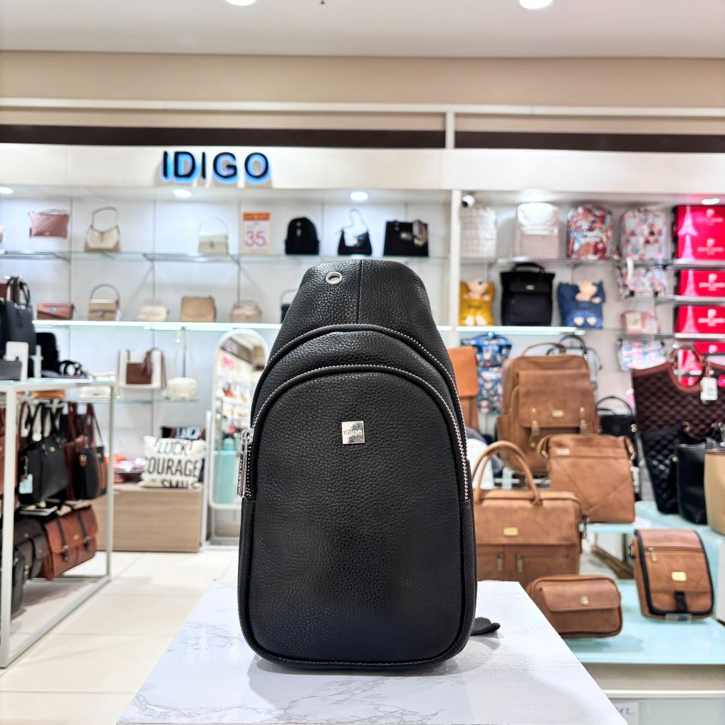 Túi đeo chéo trước ngực nam, túi điện thoại da bò thật IDIGO MB1 - 6028