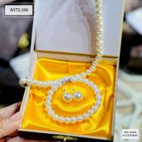  Set trang sức ngọc trai 3 món kèm hộp - A572 