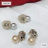  BÔNG TAI HOA HỒNG ĐÍNH CHÂU A502 