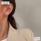  BÔNG TAI HOA HỒNG ĐEN 1 ĐÁ A551 