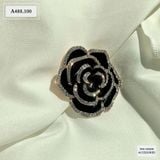  CÀI ÁO BÔNG HỒNG ĐEN ĐÍNH ĐÁ A488 