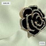  CÀI ÁO BÔNG HỒNG ĐEN ĐÍNH ĐÁ A488 