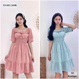  ĐẦM TAY LỬNG BO EO - D1483 