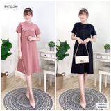  ĐẦM SUÔNG TRƠN CỔ REN LỚN - D1722 