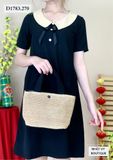  ĐẦM SUÔNG CỔ NỚ TÚI NHÚN - D1783 