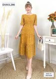  ĐẦM HOA TAY LỠ KÈM DÂY CỘT EO - D1915 
