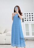  Đầm xốp 2 dây kiểu dáng maxi - D2438 