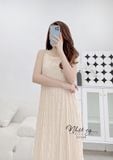  Đầm xốp 2 dây kiểu dáng maxi - D2438 