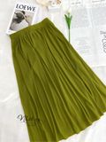  Chân váy dập ly dáng dài - D2443 
