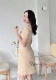  Set áo cổ vuông cài cúc kèm chân váy đắp túi - D2515 