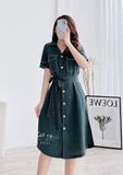  Đầm sơ mi dây eo rời dáng suông - D2532 