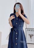  Đầm sơ mi dây eo rời dáng suông - D2532 