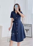  Đầm sơ mi dây eo rời dáng suông - D2532 
