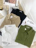  Áo sơ mi đơn giản freesize có túi - D2542 