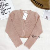  Áo khoác thun form ngắn cài cúc - D2613 