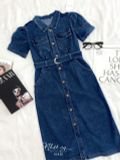  Đầm jean dáng dài kèm dây rời - D2636 