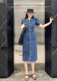  Đầm jean dáng dài kèm dây rời - D2636 