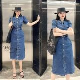  Đầm jean dáng dài kèm dây rời - D2636 