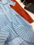  Đầm dập ly dáng ôm ngực viền bèo cách điệu - D2652 
