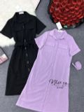  Đầm sơ mi túi ngực dáng suông - D2683 