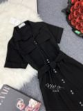  Đầm sơ mi túi ngực dáng suông - D2683 