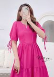  Đầm xếp ly ngực tay lửng dáng babydoll - D2701 