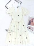  Đầm babydoll tay bí cổ vuông - D2741 