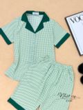  Set bộ lửng cổ pijama phối - D2768 