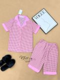  Set bộ lửng cổ pijama phối - D2768 